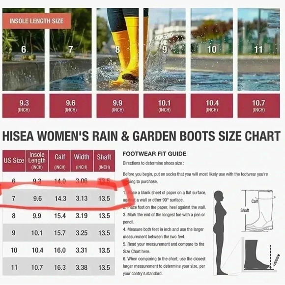 Hisea NWT womens rain/ gardening waterproof boots plaid with lifetime warranty - Picture 9 of 10